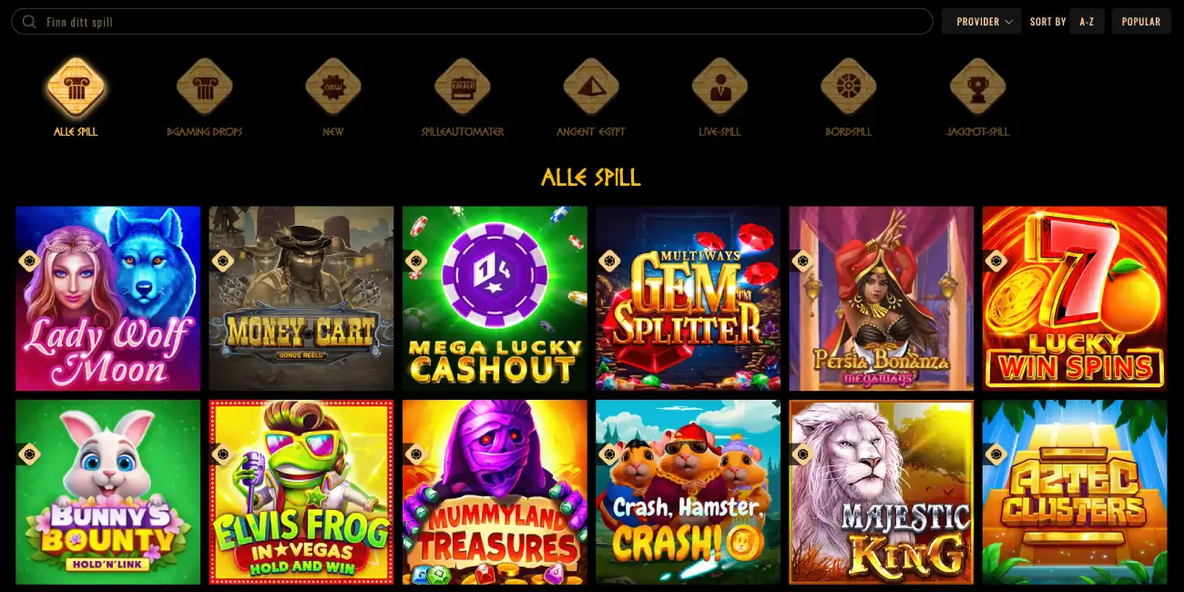 cleopatra casino norge spill